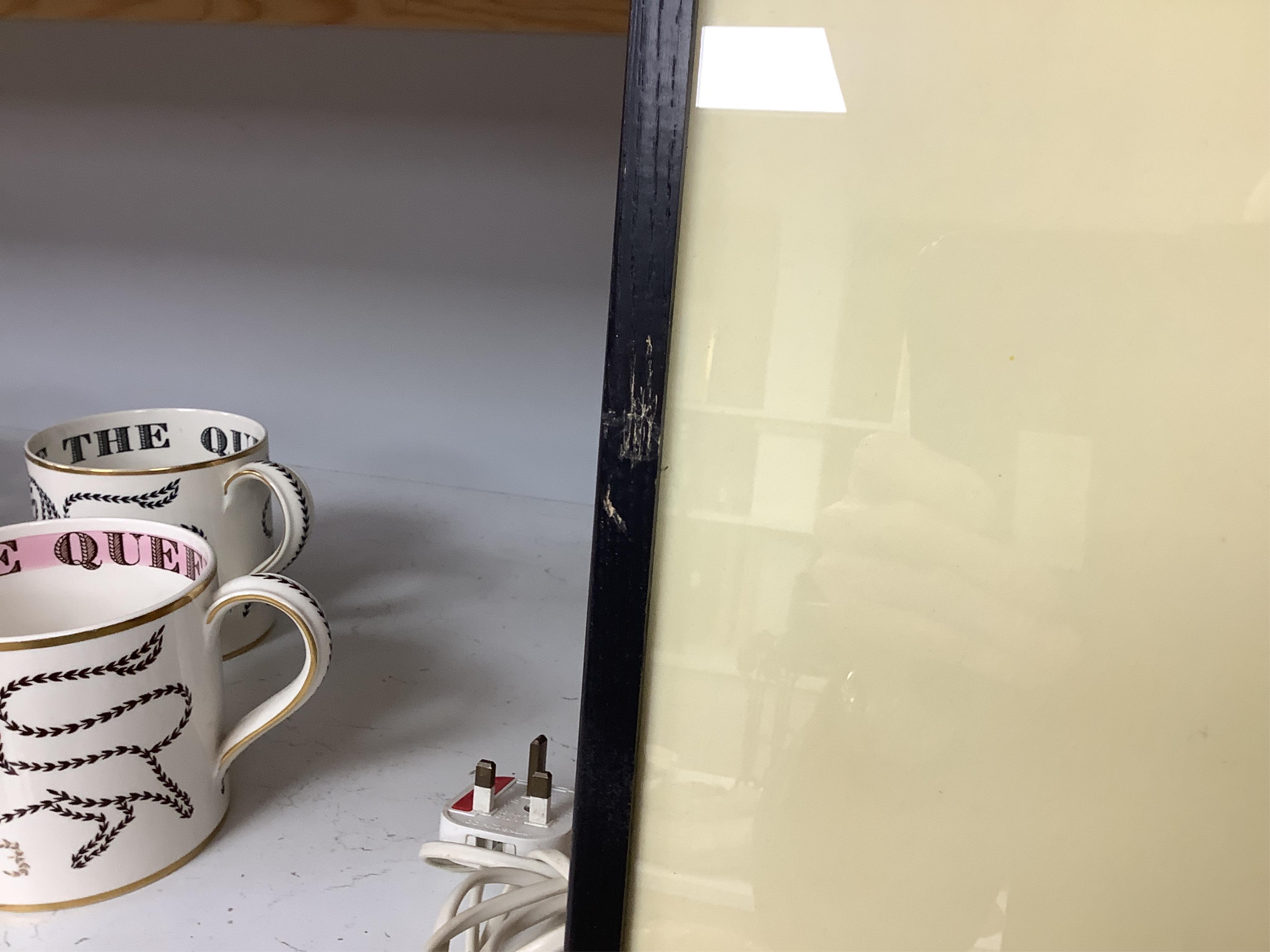 Jim Dine (American, b.1935), a signed framed poster, ‘Rainbow’, produced for the complete graphics exhibition at Galerie Mikro Berlin, April 1970, signed by Dine in pencil above the title across the bottom of the poster,